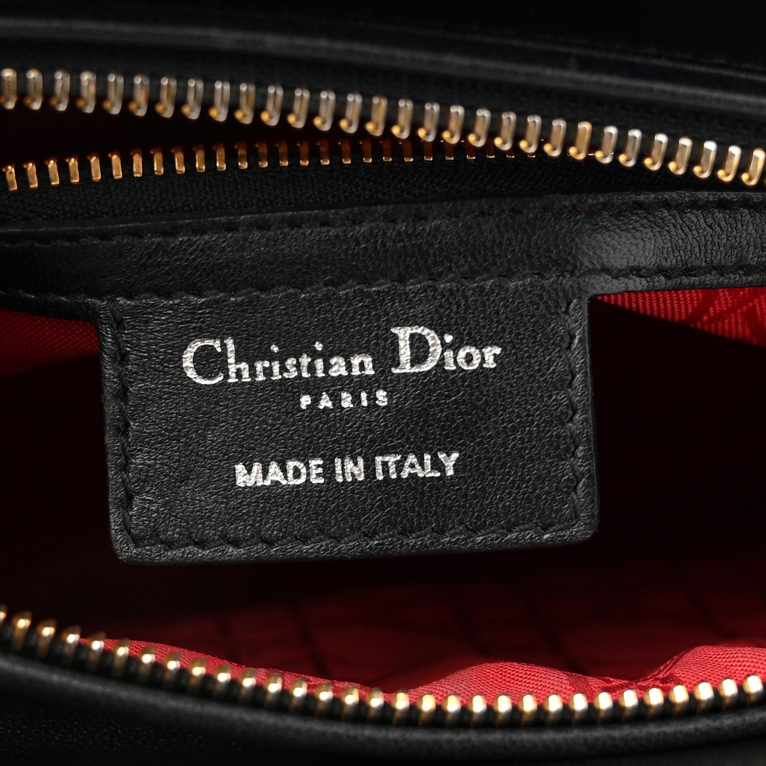 Lambskin Cannage Medium Lady Dior Black