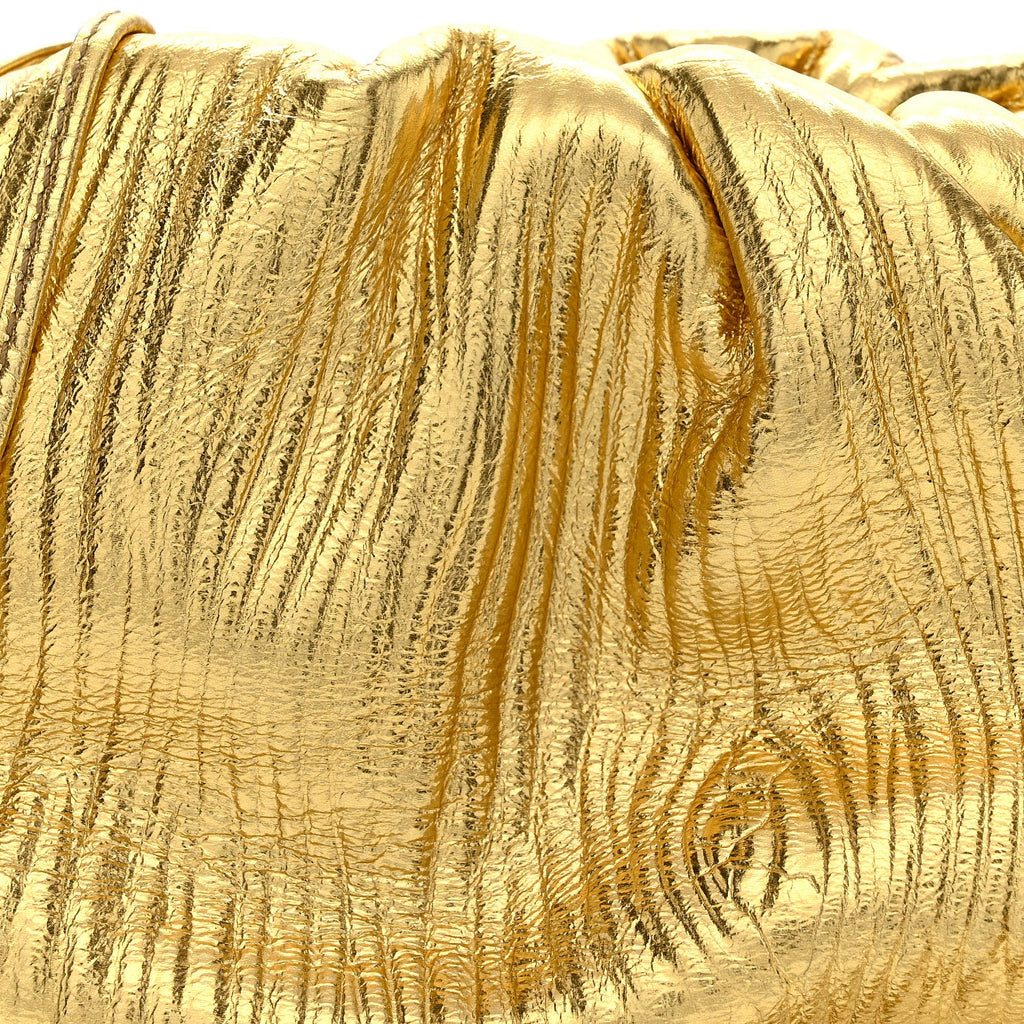 Metallic Bark Calfskin The Mini Pouch Gold