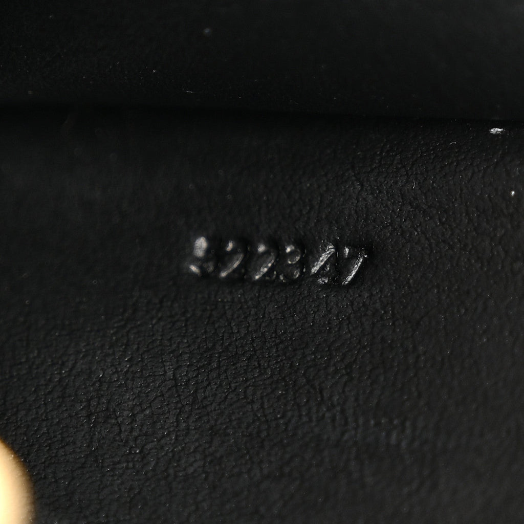 Calfskin Logo Coin  Holder Black