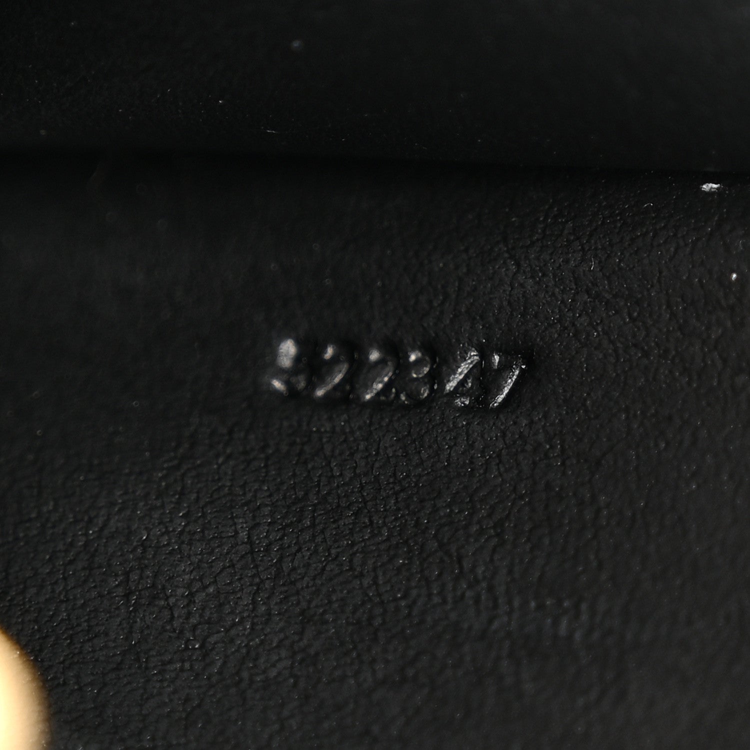 Calfskin Logo Coin  Holder Black