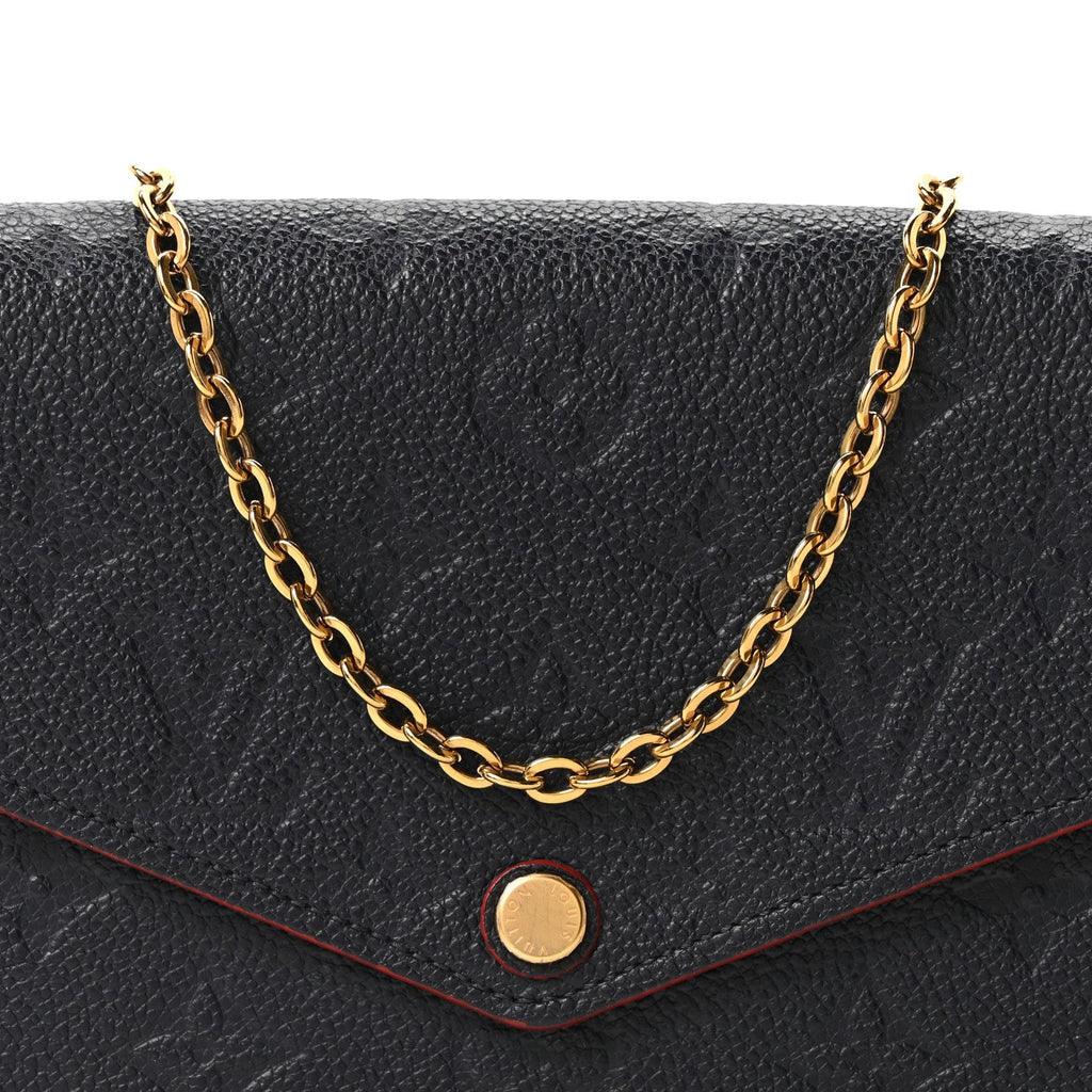 Empreinte Pochette Felicie Chain Wallet Marine Rouge