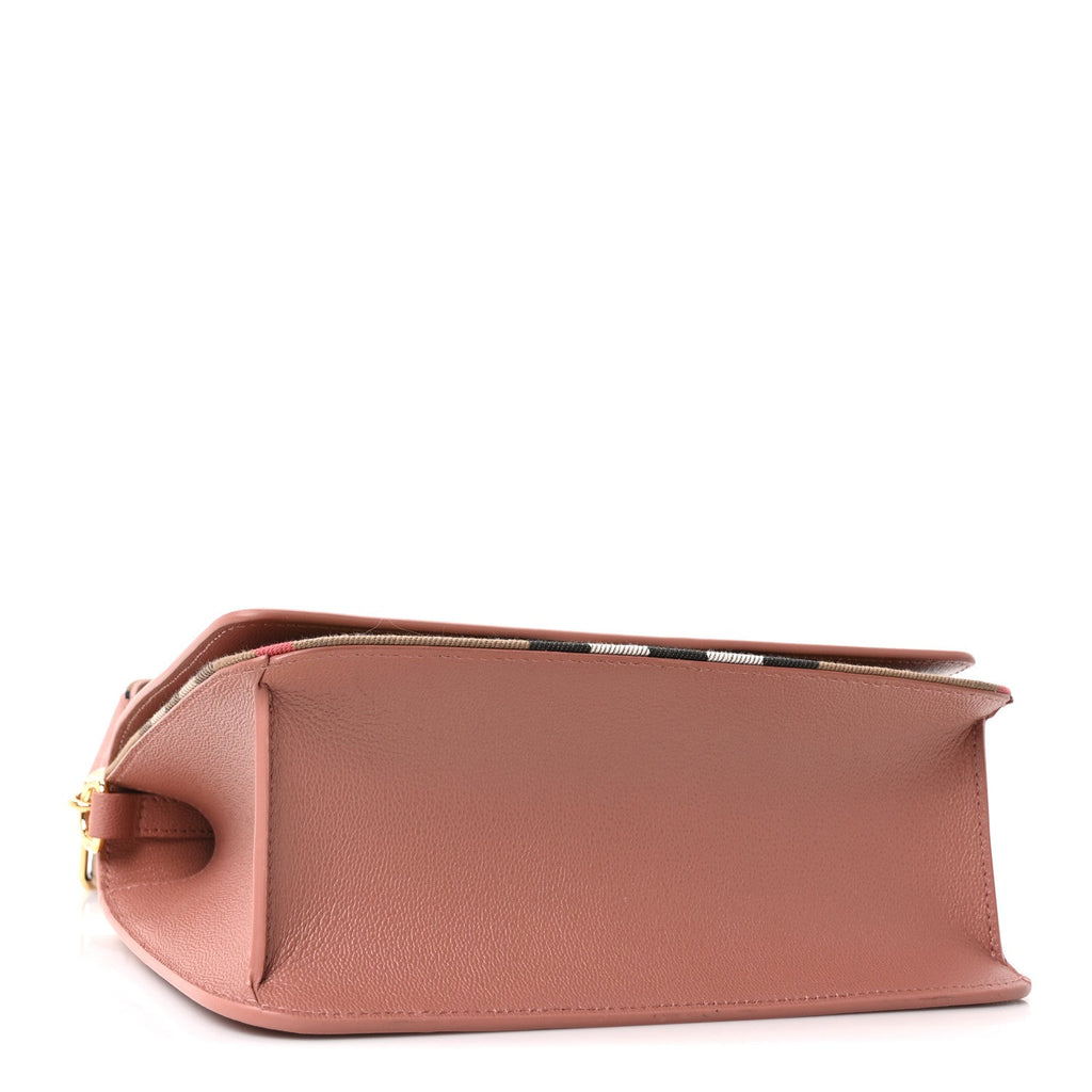 Derby Calfskin House Check Mackford Crossbody Bag Dark Rosewood