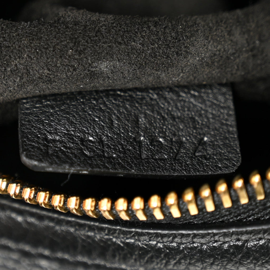 Supple Calfskin Cuir Triomphe Small Heloise Shoulder Bag Black