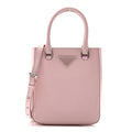 Spazzolato Triangle Small Double Handle Crossbody Tote Alabastro