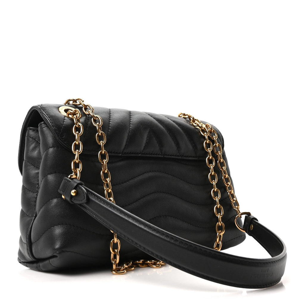 Calfskin LV New Wave Chain Bag Black