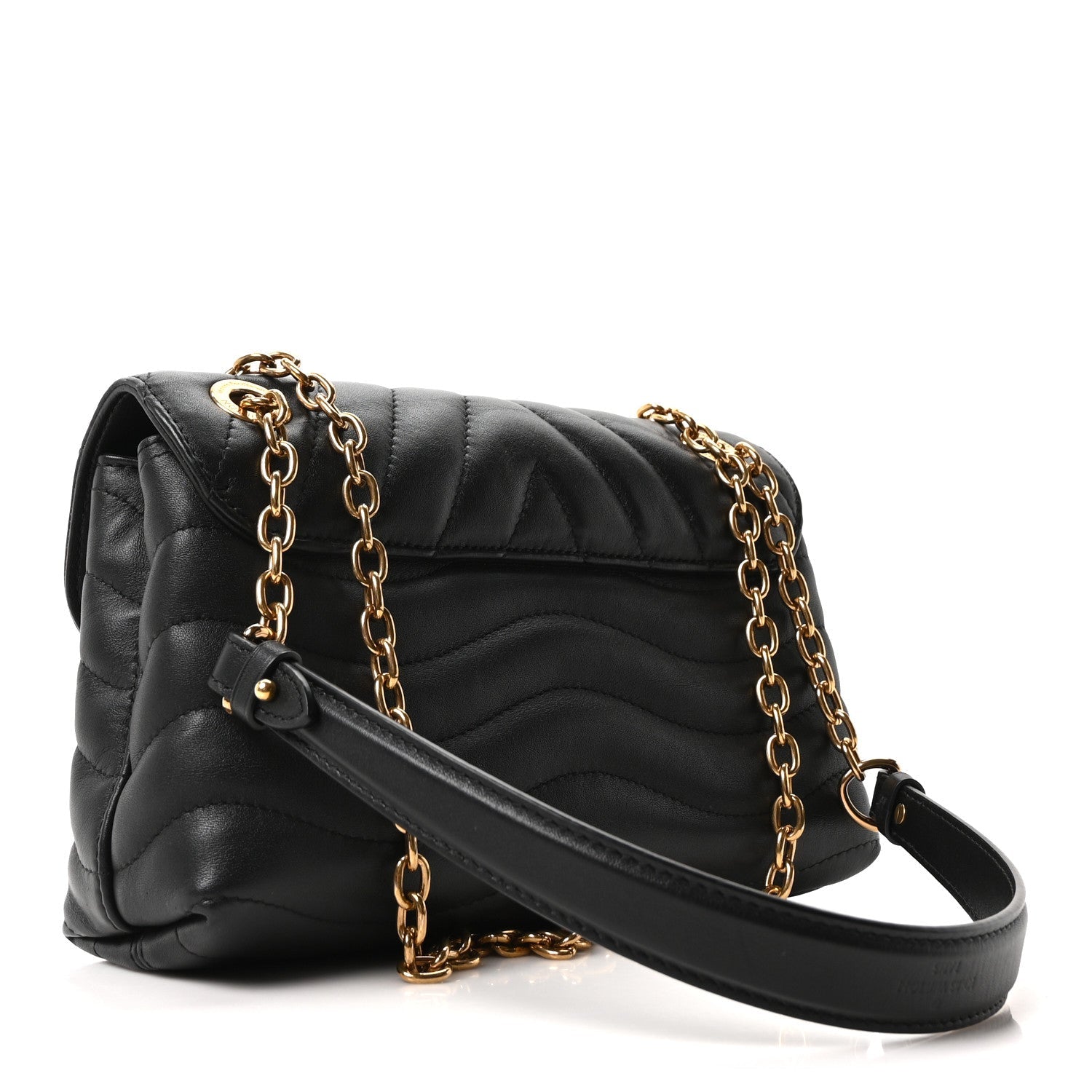 Calfskin LV New Wave Chain Bag Black