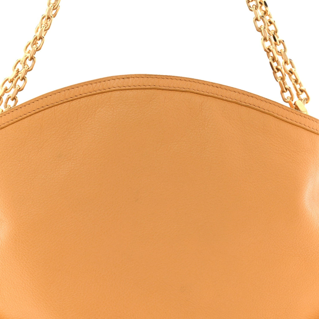 Tumbled Calfskin Medium Voyou Bag Mustard