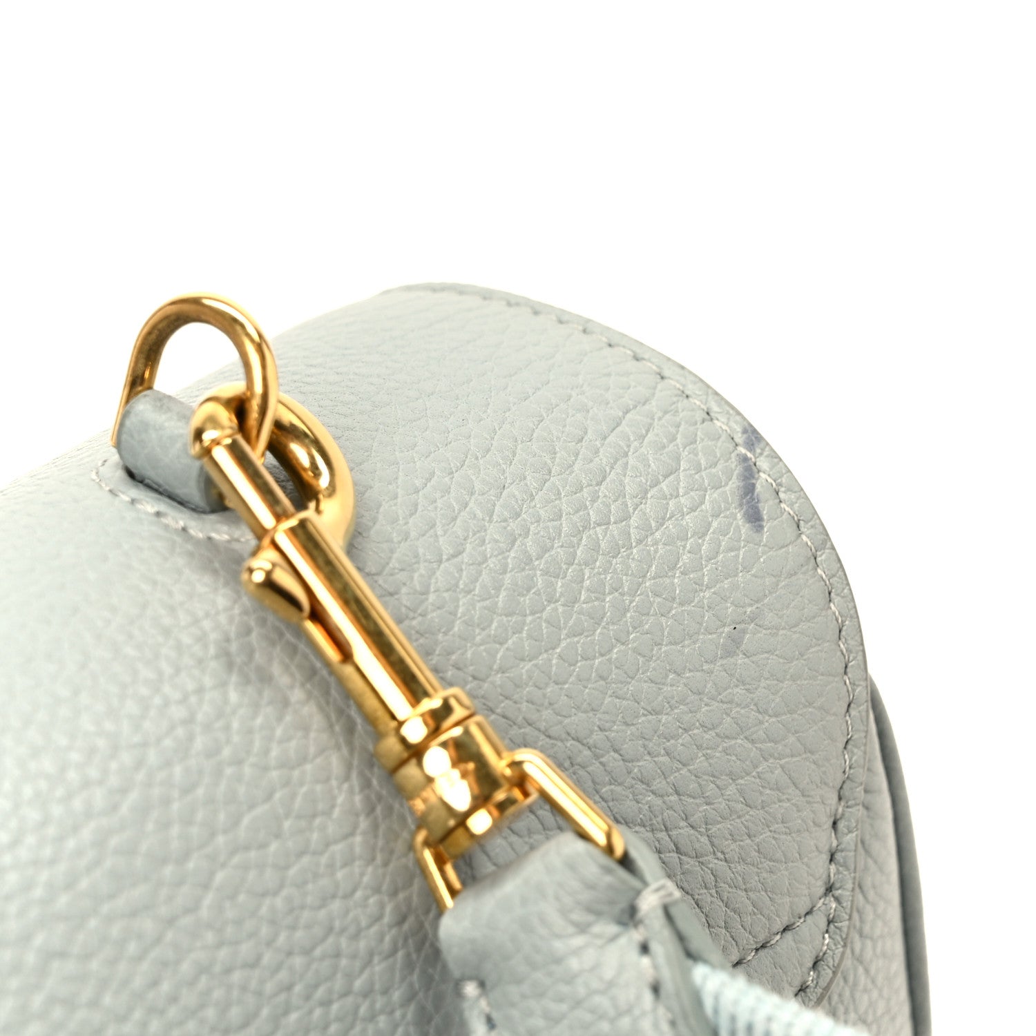 Grained Calfskin Teen Soft 16 Shoulder Bag Ice Blue