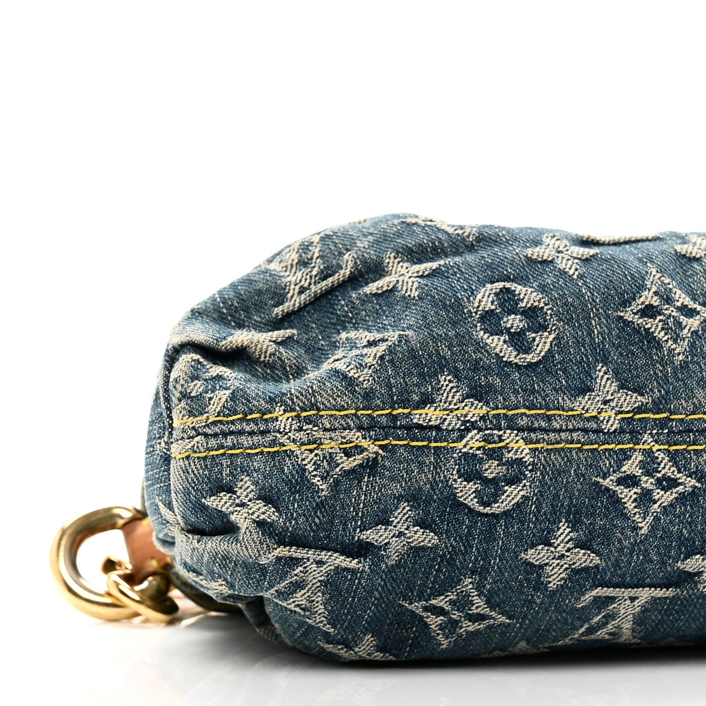 Monogram Denim Mini Pleaty Blue