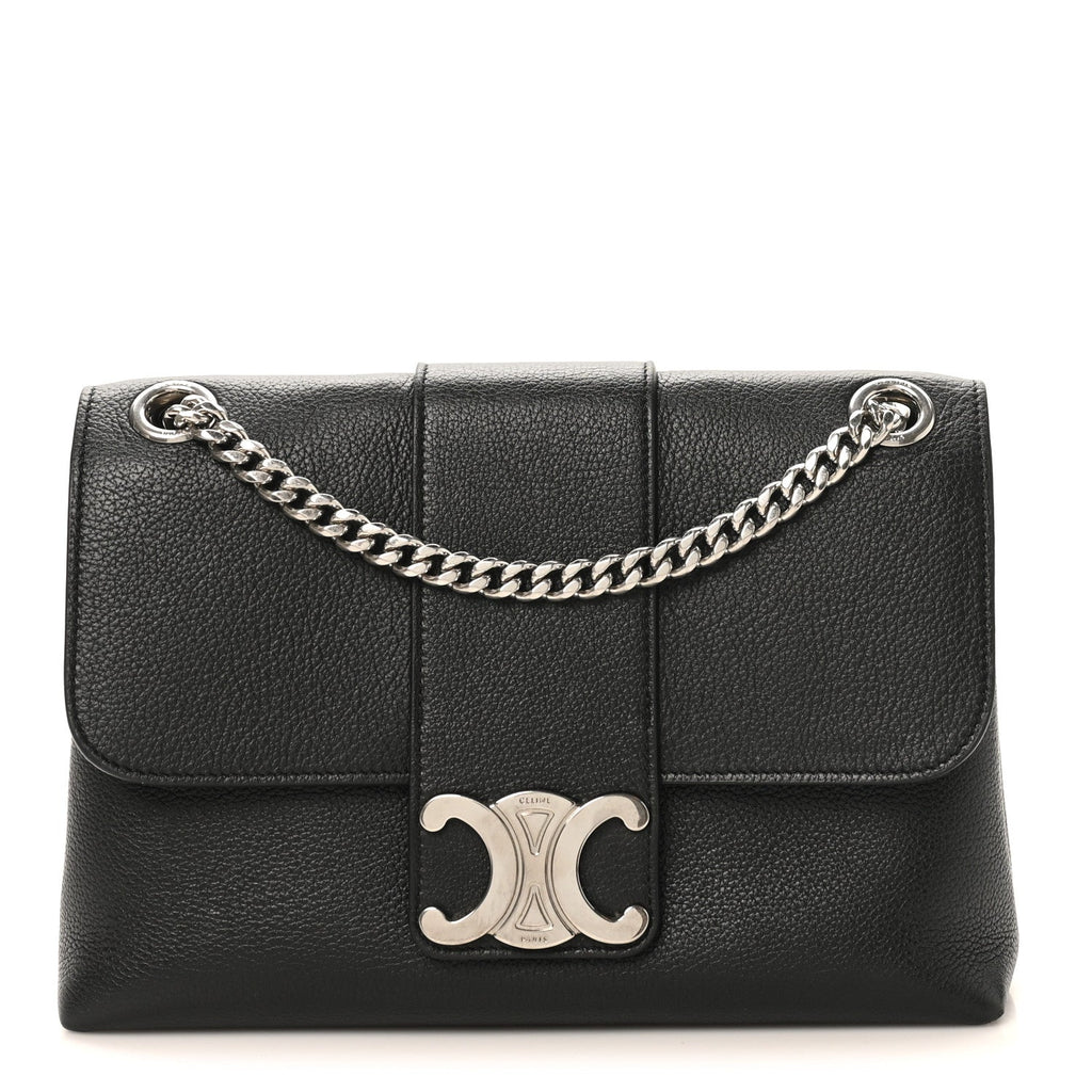 Supple Calfskin Medium Victoire Bag Black