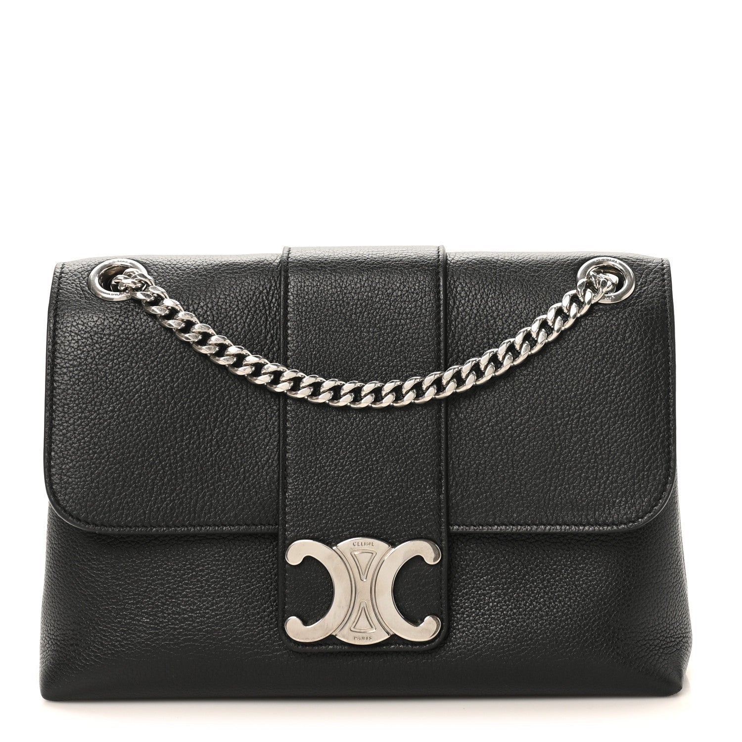Supple Calfskin Medium Victoire Bag Black