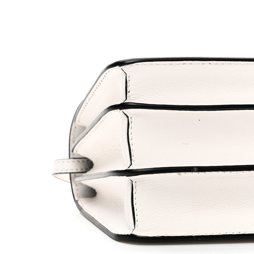 Grained Calfskin La Medusa Shoulder Bag White