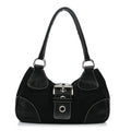 Tessuto Nylon Moon Shoulder Bag Black
