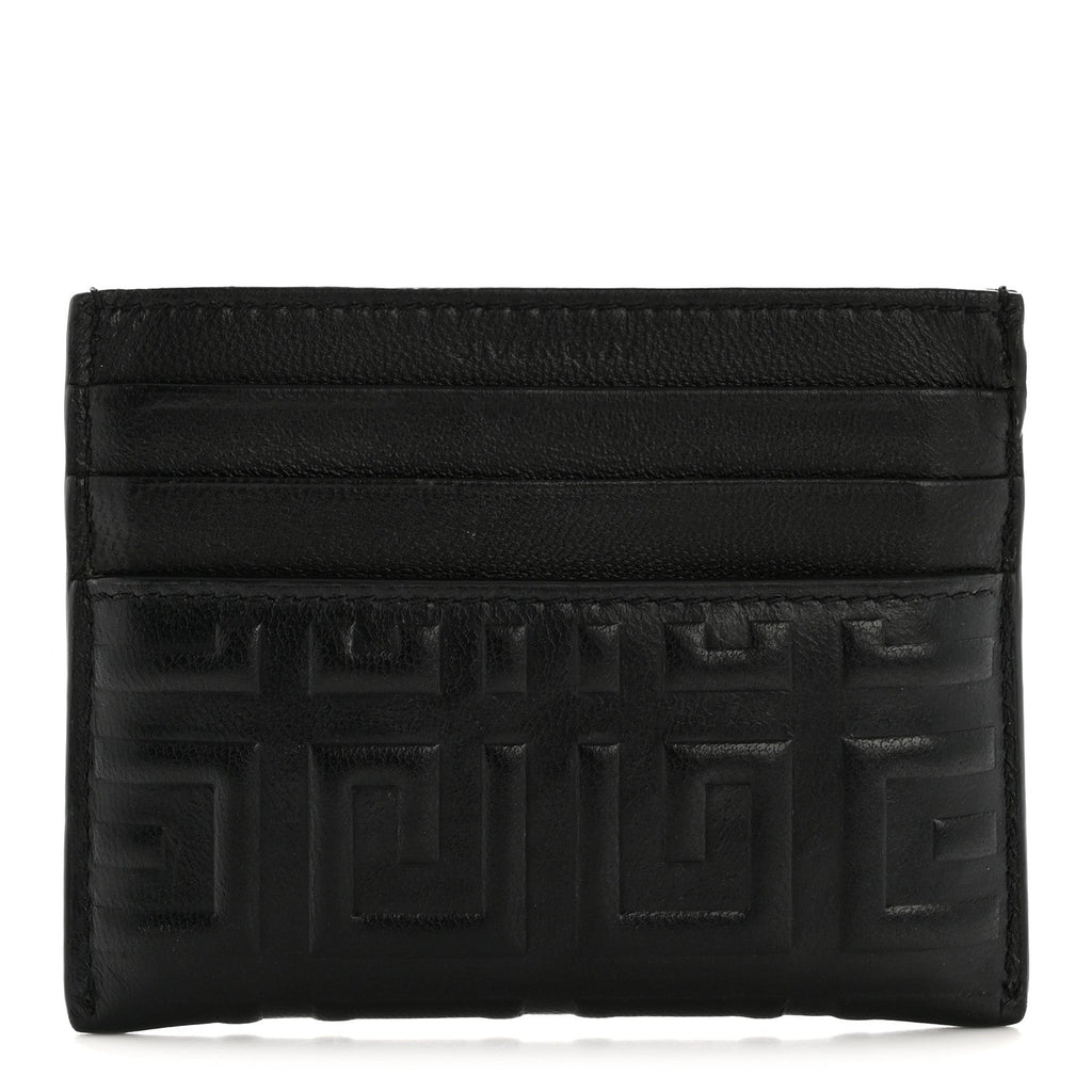 Calfskin 4G Embossed  Holder Black