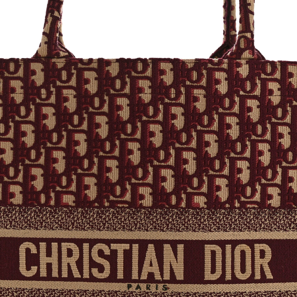 Oblique Large Book Tote Burgundy Multicolor