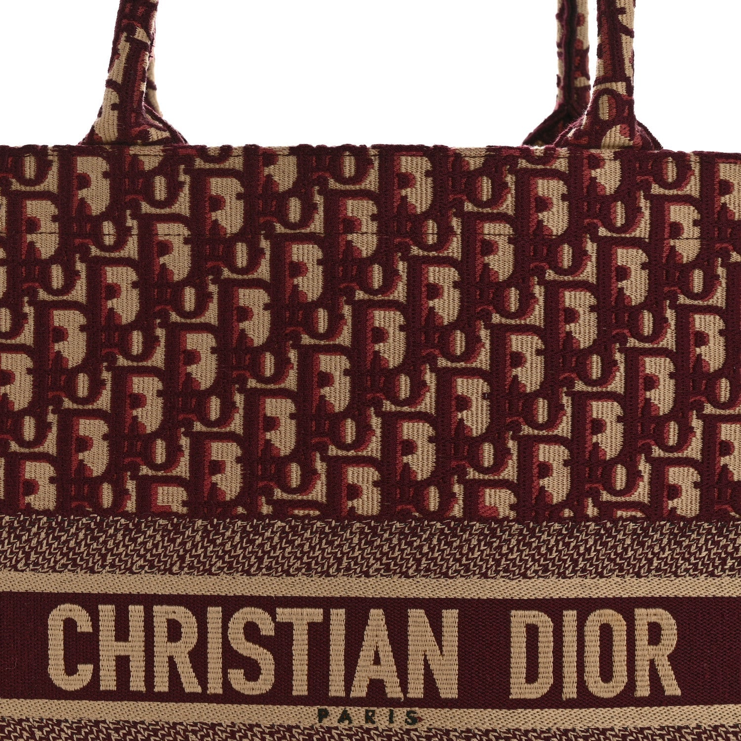Oblique Large Book Tote Burgundy Multicolor