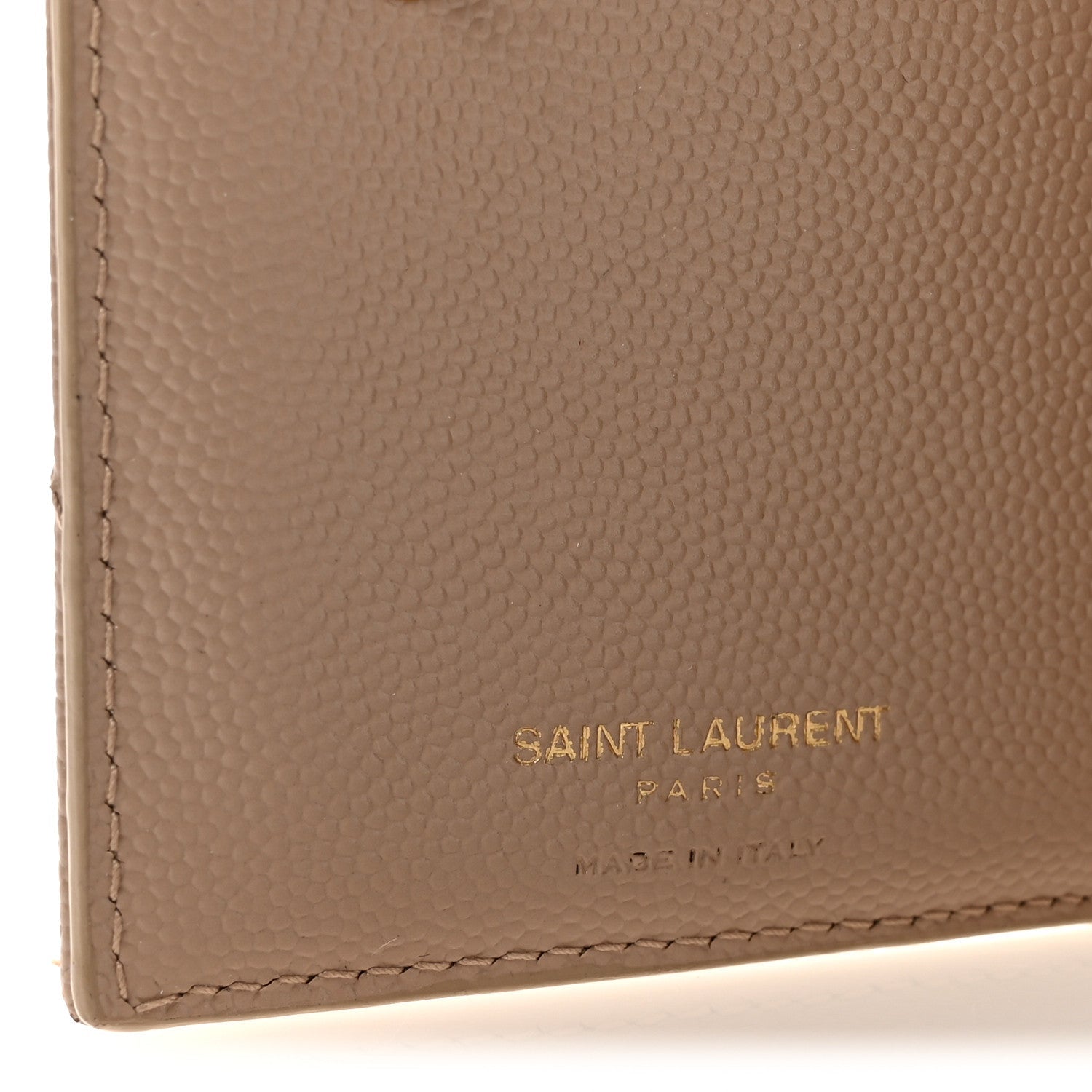 Grain De Poudre Matelasse Chevron Monogram Zipped  Case Dark Beige