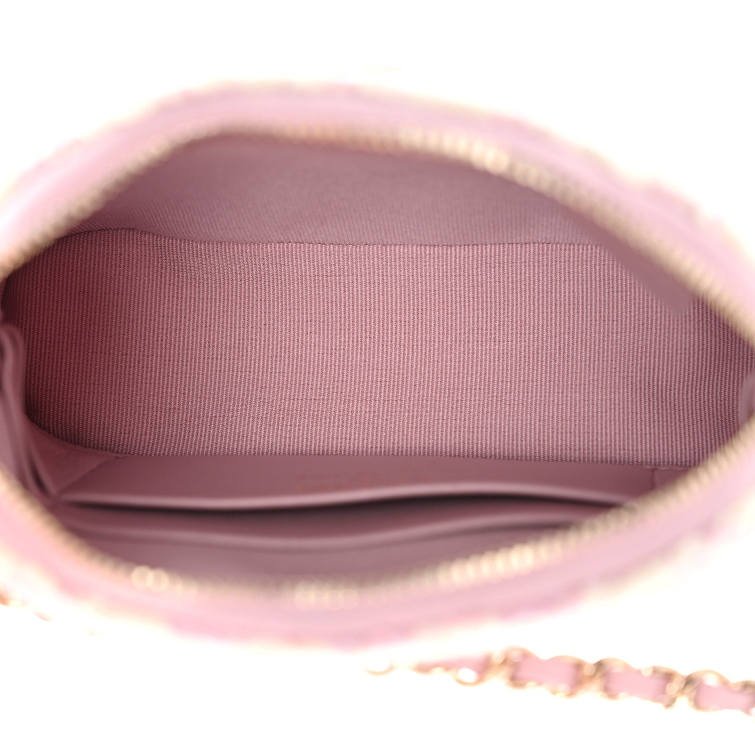 Tweed Quilted Mini Clutch With Chain Pink