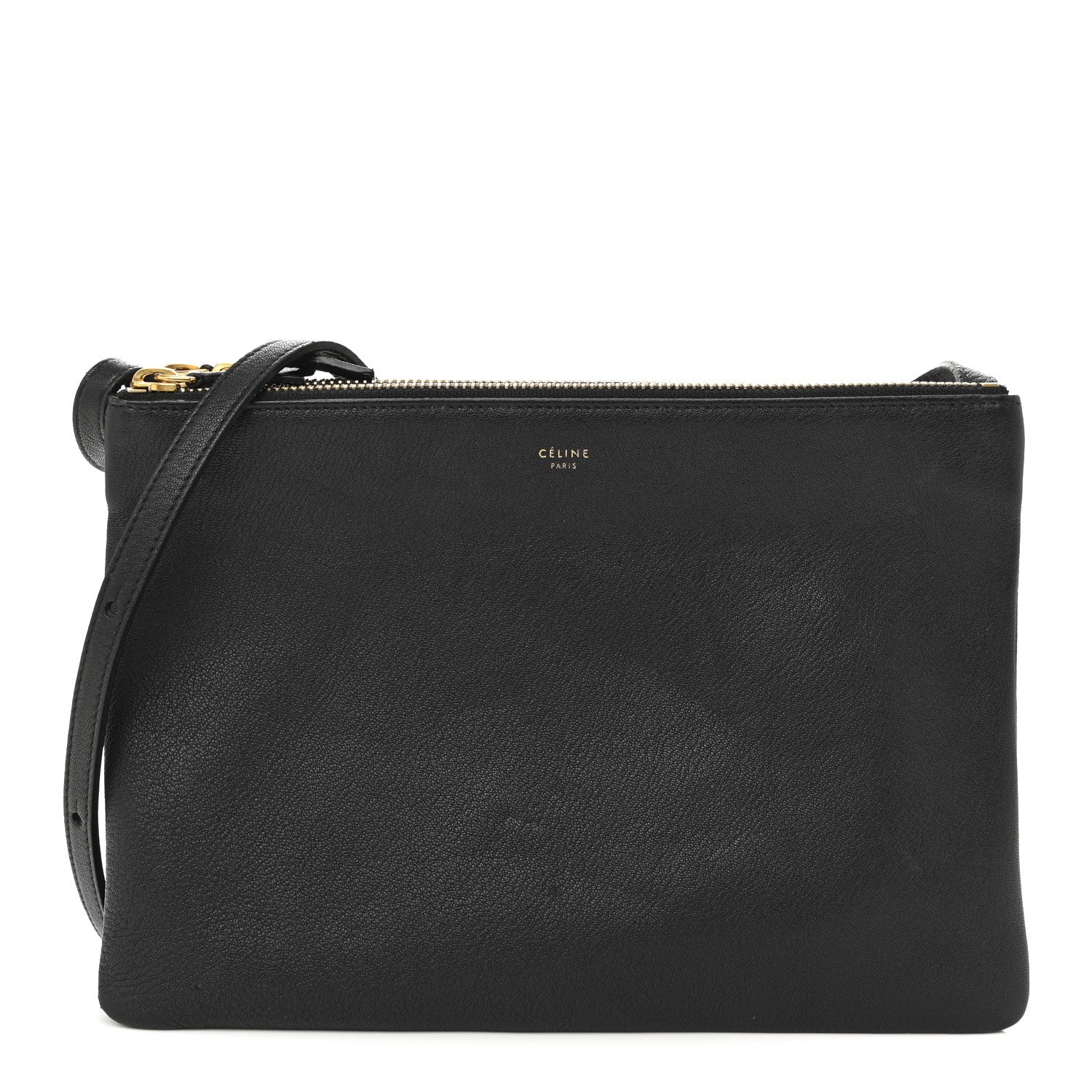 Lambskin Large Trio Crossbody Bag Black
