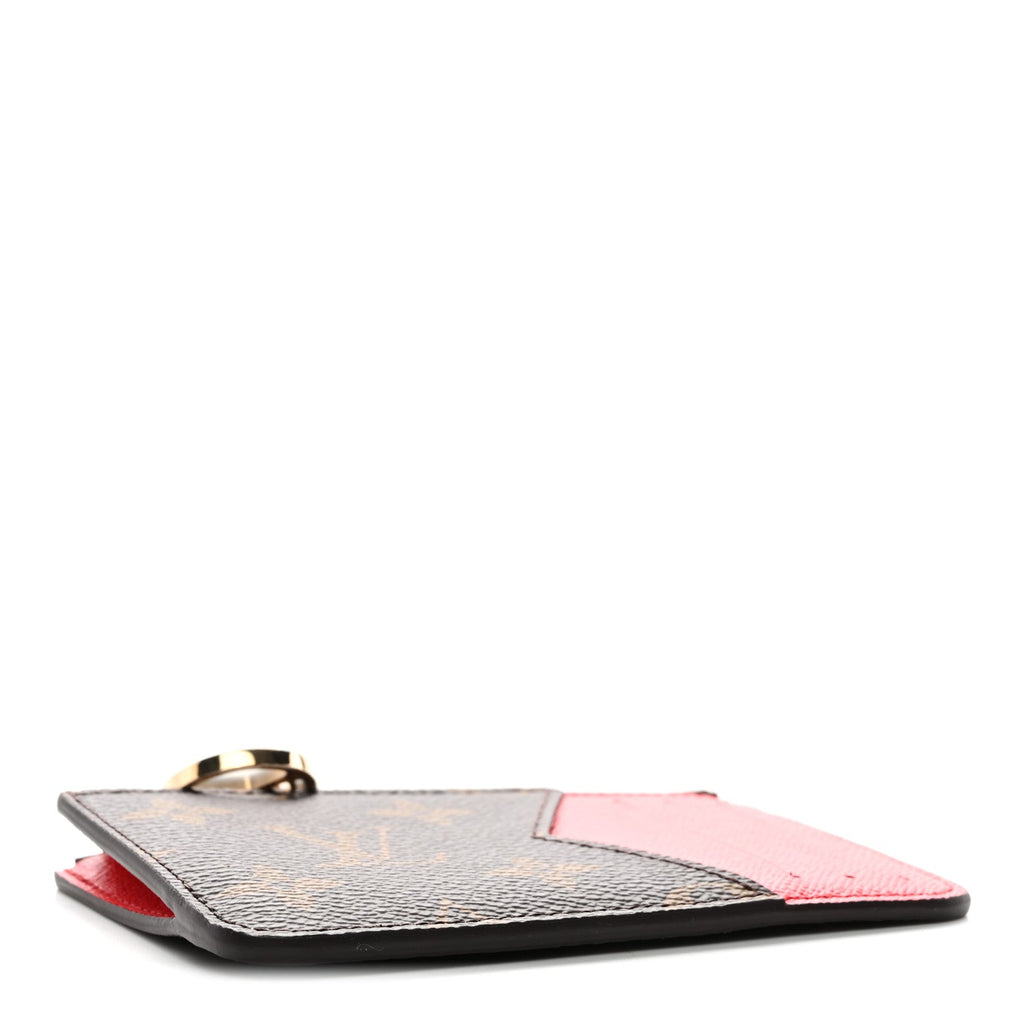 Monogram Zipped Romy  Holder Red