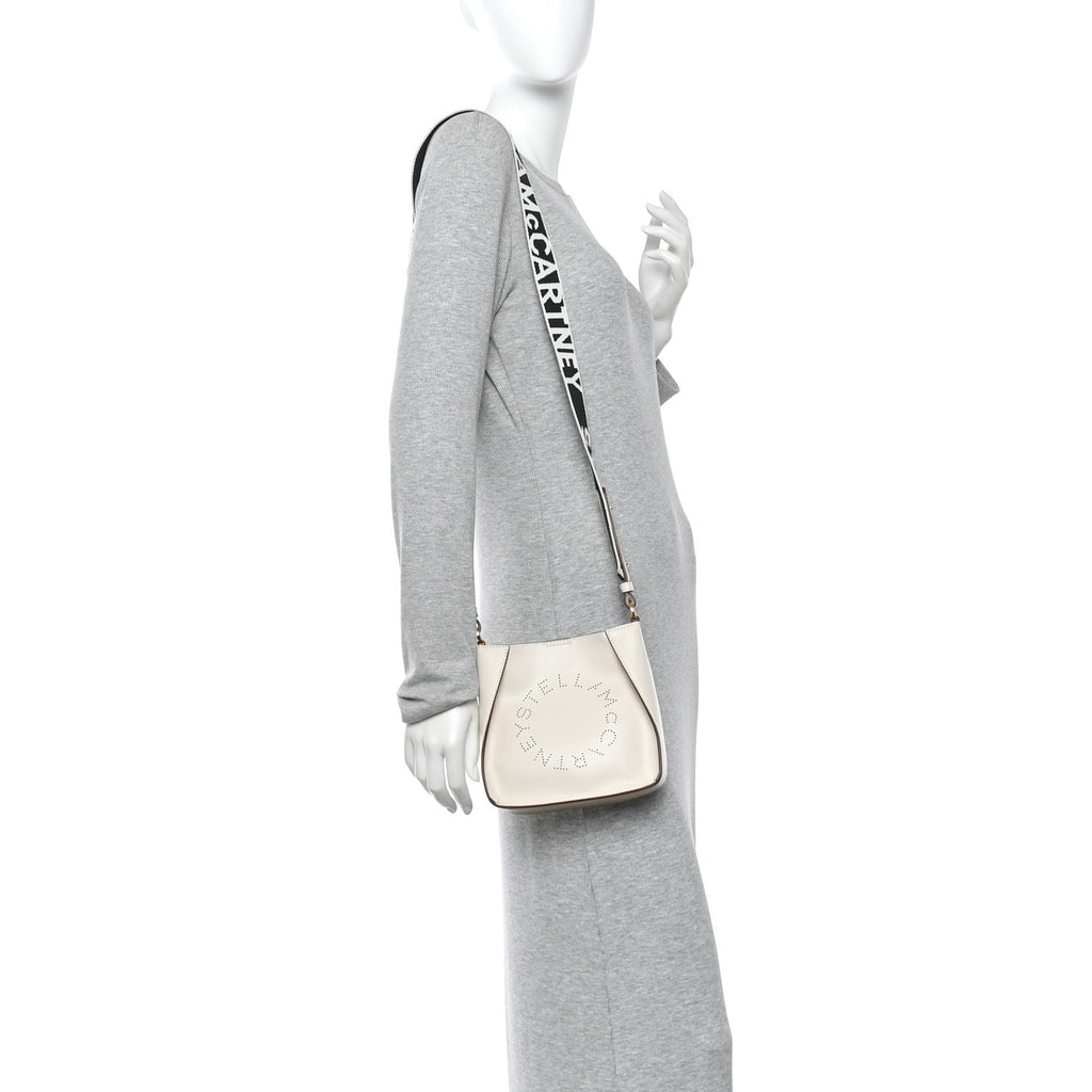 Eco Alter Nappa Perforated Logo Tiny Crossbody White