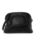 Calfskin Quilted ES Giant Travel Bag Black