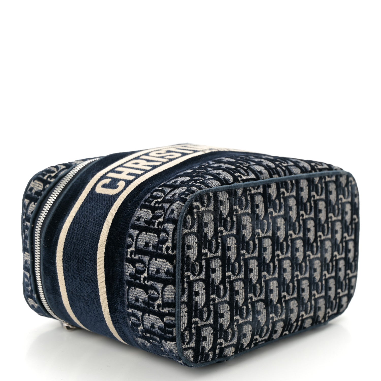 Velvet Oblique Diortravel Vanity Case Blue