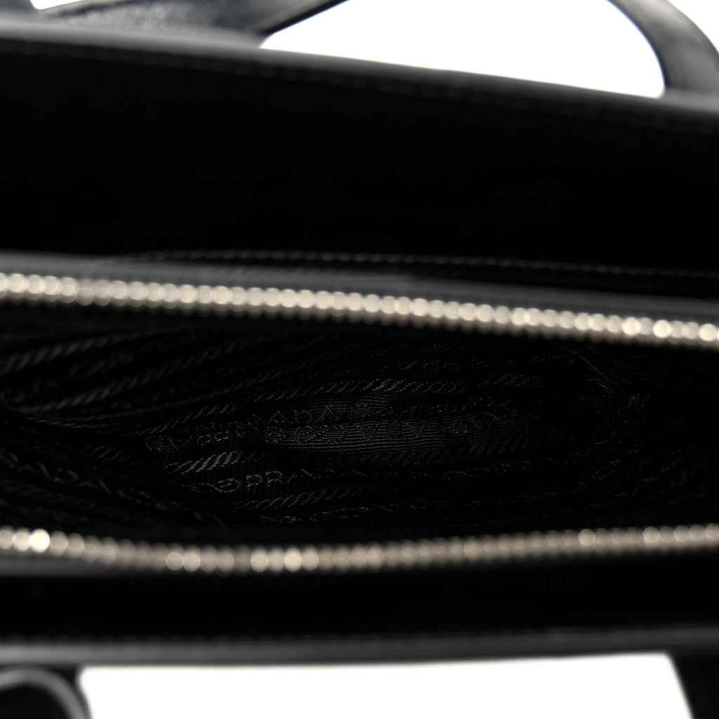 Spazzolato Mini Re-Edition 1995 Double Handle Handbag Black