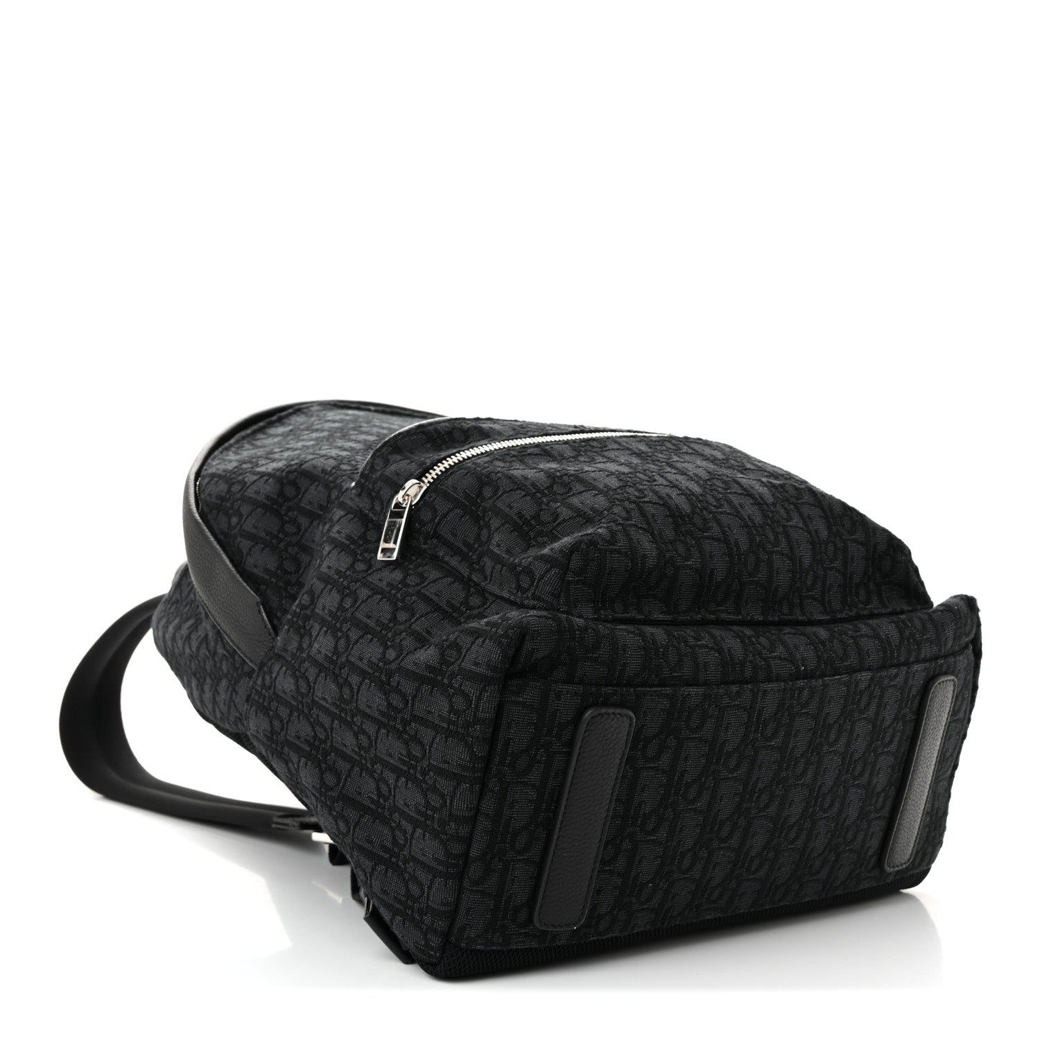 Oblique Calfskin Rider Backpack Black
