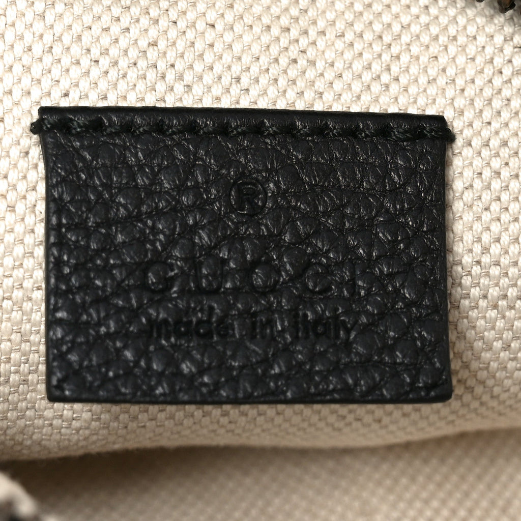 Grained Calfskin Small Logo Belt Bag Black