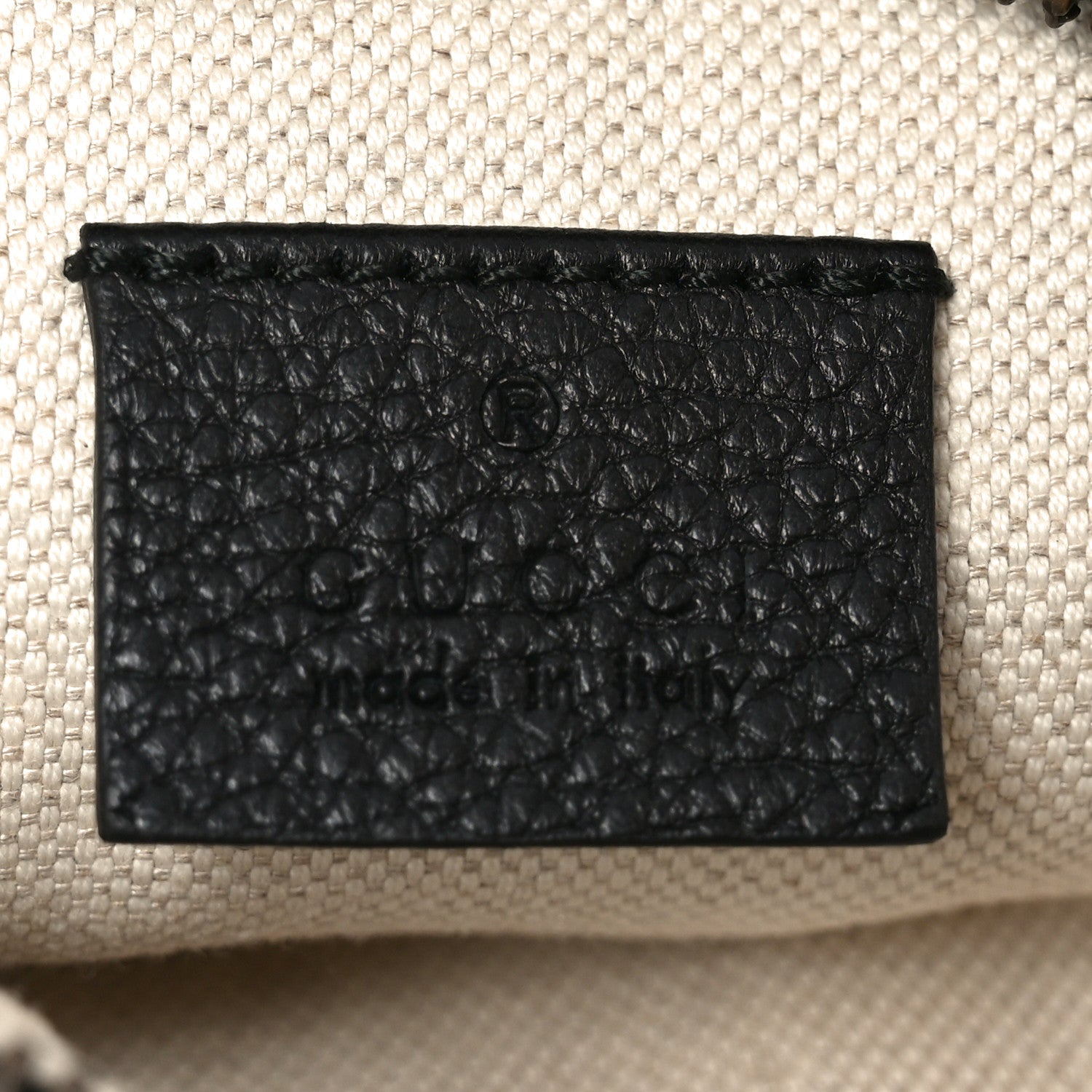 Grained Calfskin Small Logo Belt Bag Black