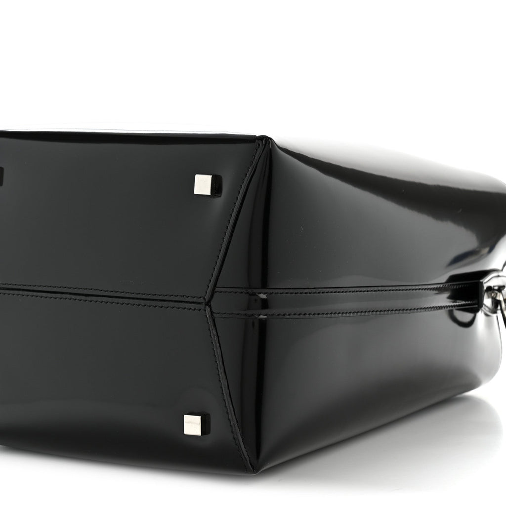 Patent Calfskin Le 37 Bucket Bag Black