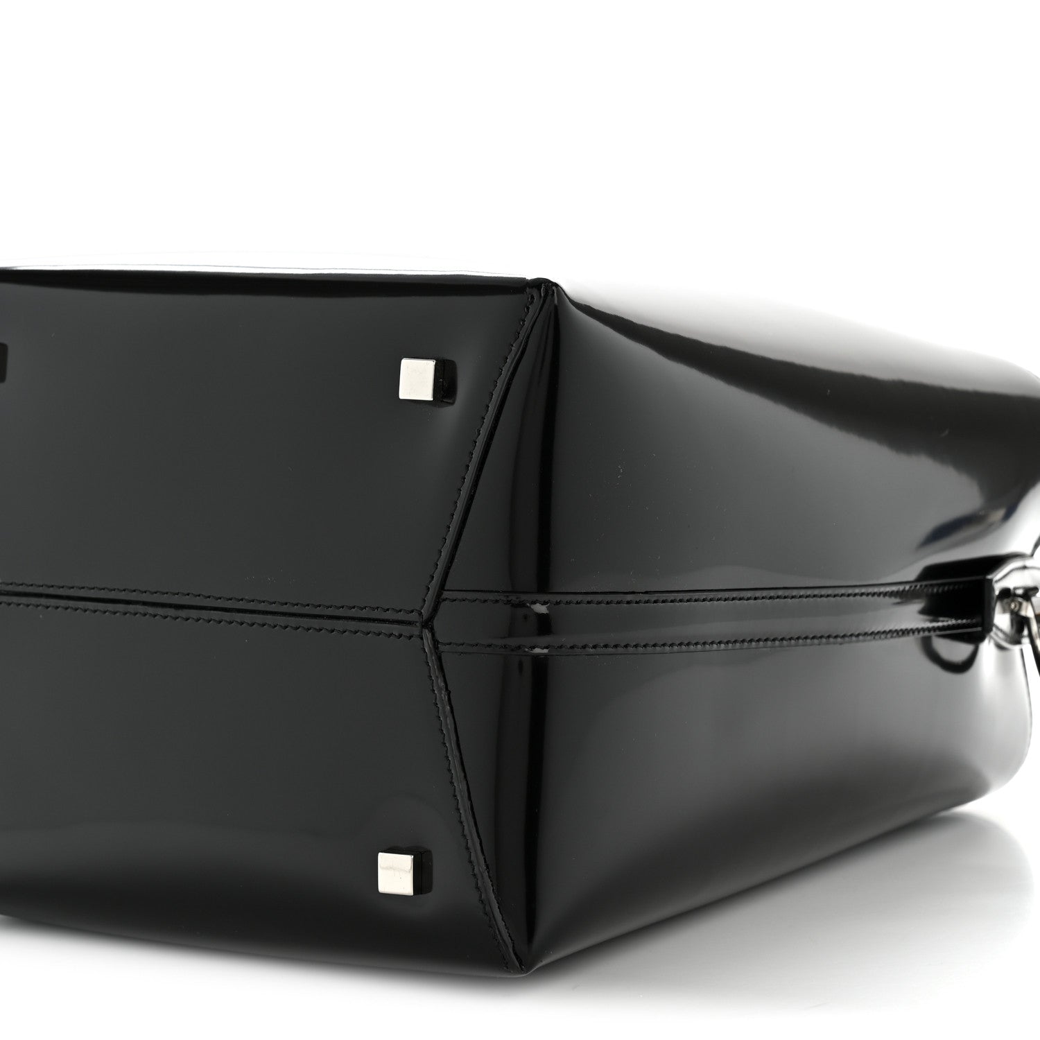 Patent Calfskin Le 37 Bucket Bag Black