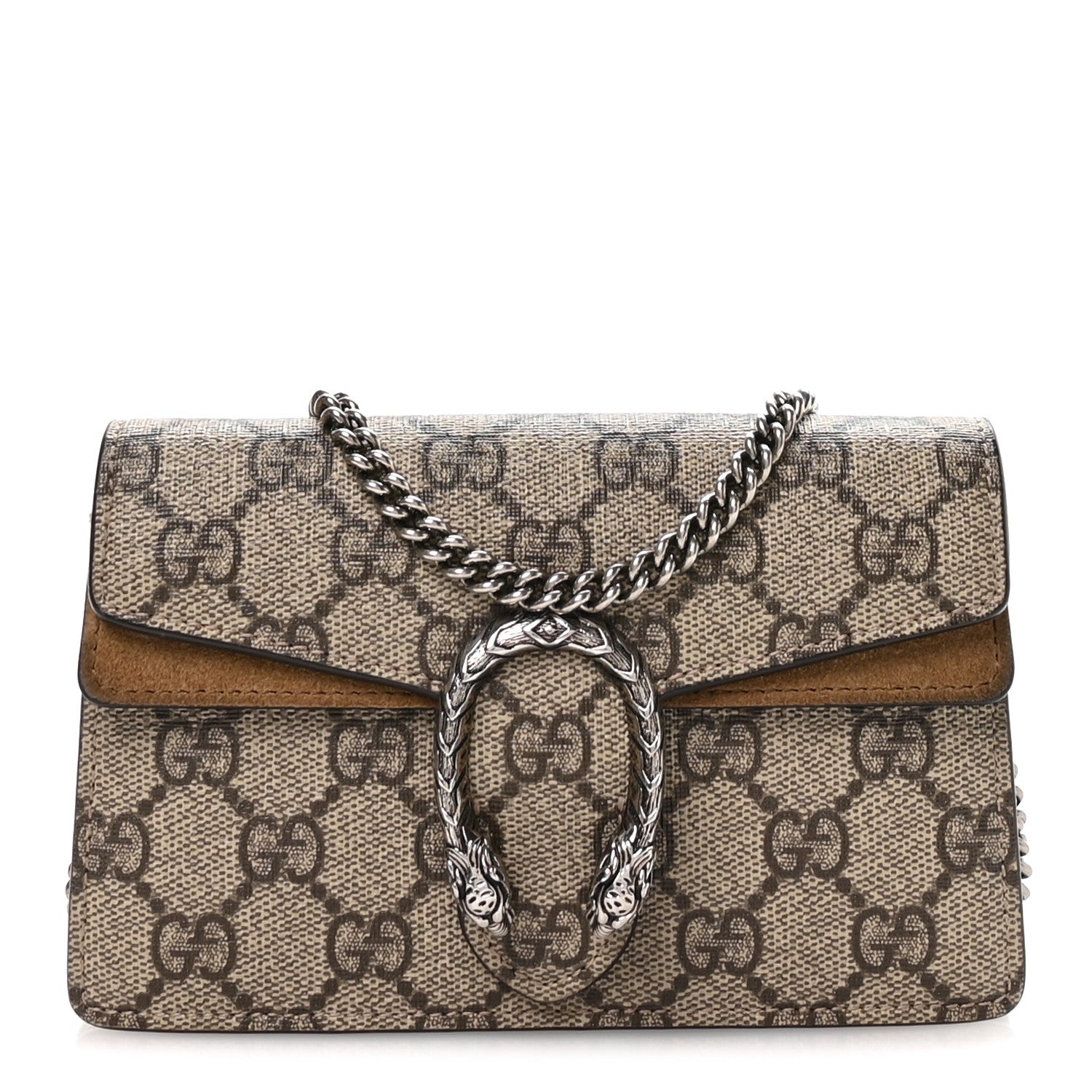 GG Supreme Monogram Super Mini Dionysus Shoulder Bag Taupe