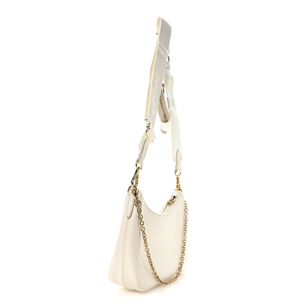 Saffiano Re-Edition 2005 Shoulder Bag White
