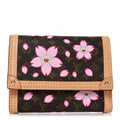 LV X TM Monogram Cherry Blossom Victorine Wallet Sakura Brown
