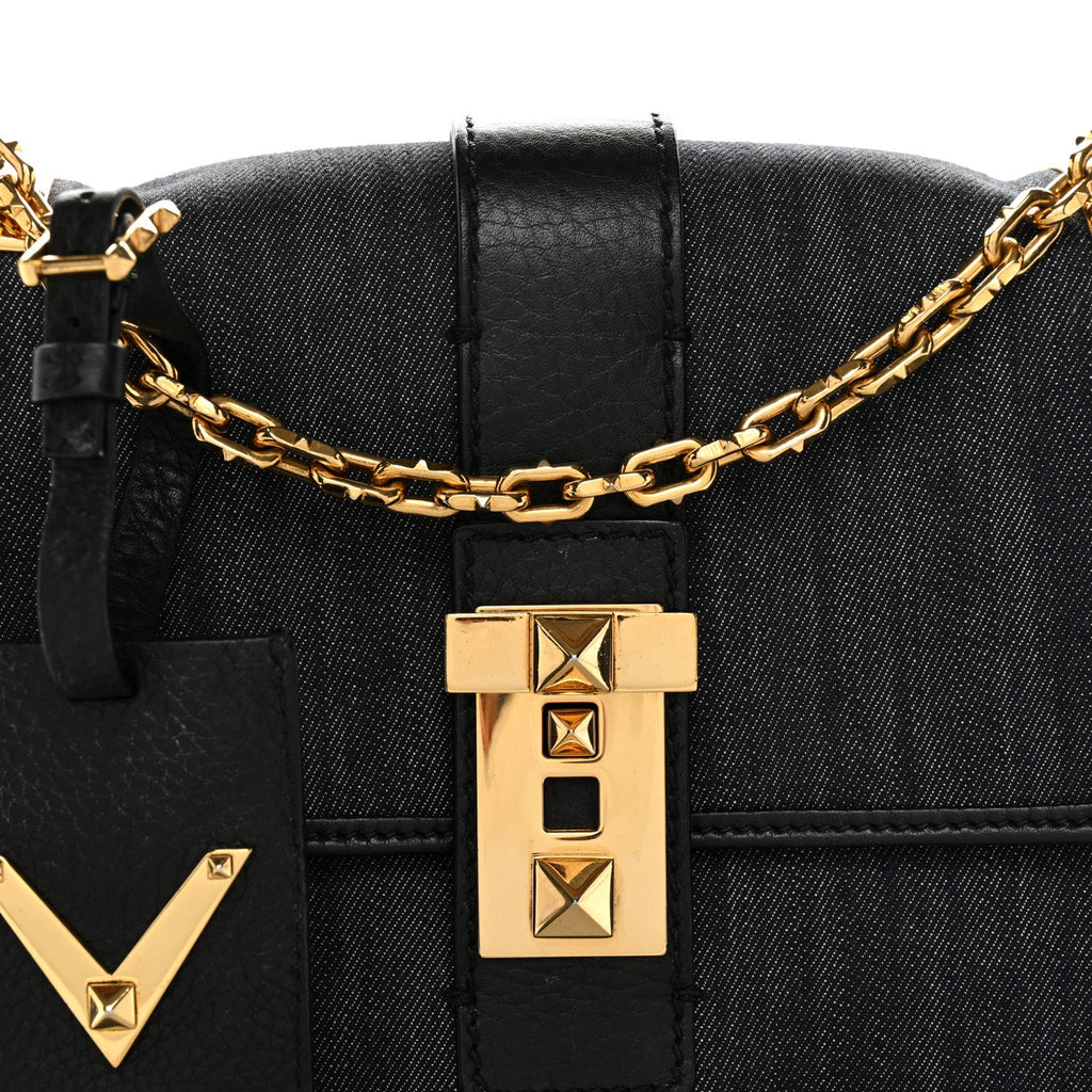Denim B-Rockstud Flap Blue Blue