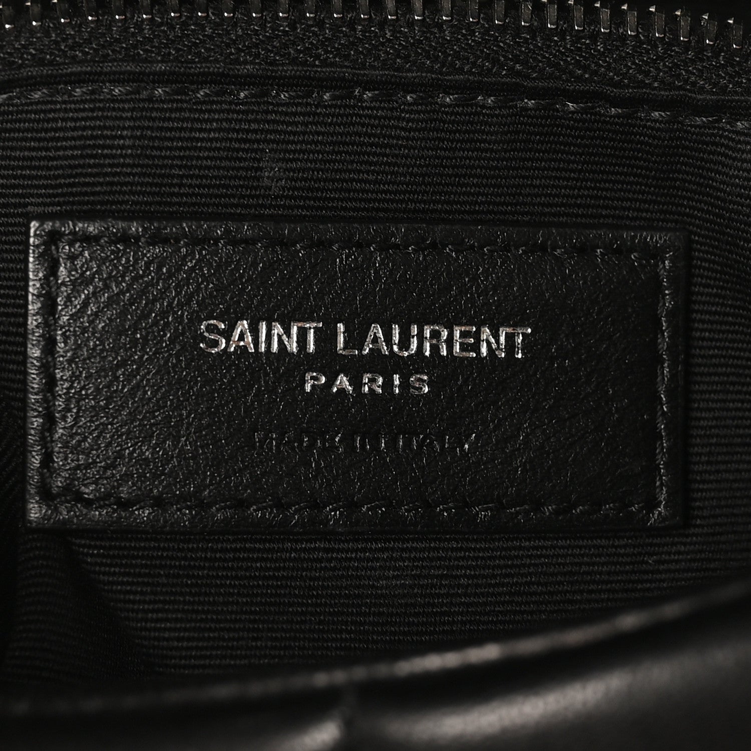Lambskin Quilted Small Loulou Puffer Monogram Chain Satchel Black