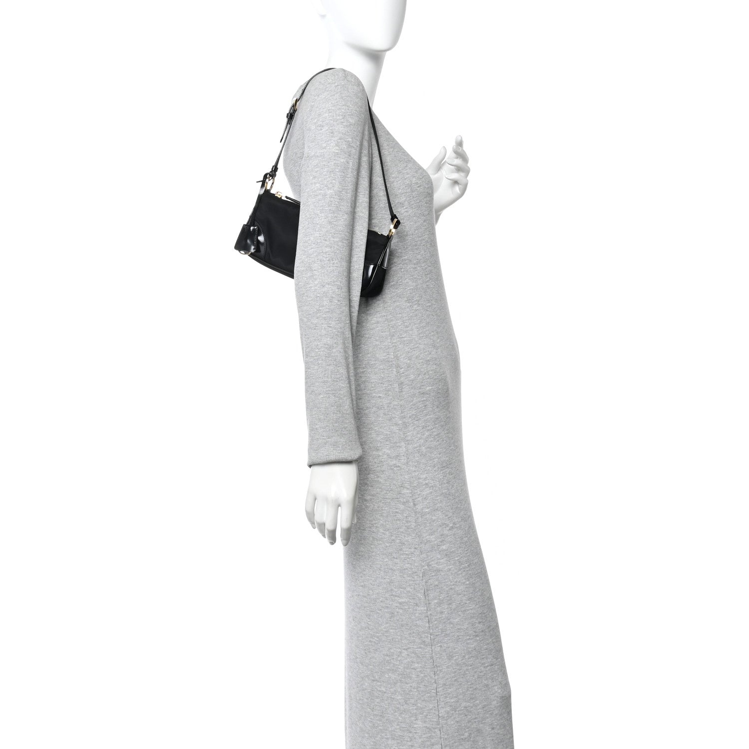 Re-Nylon Spazzolato Re-Edition 2002 Shoulder Bag Black