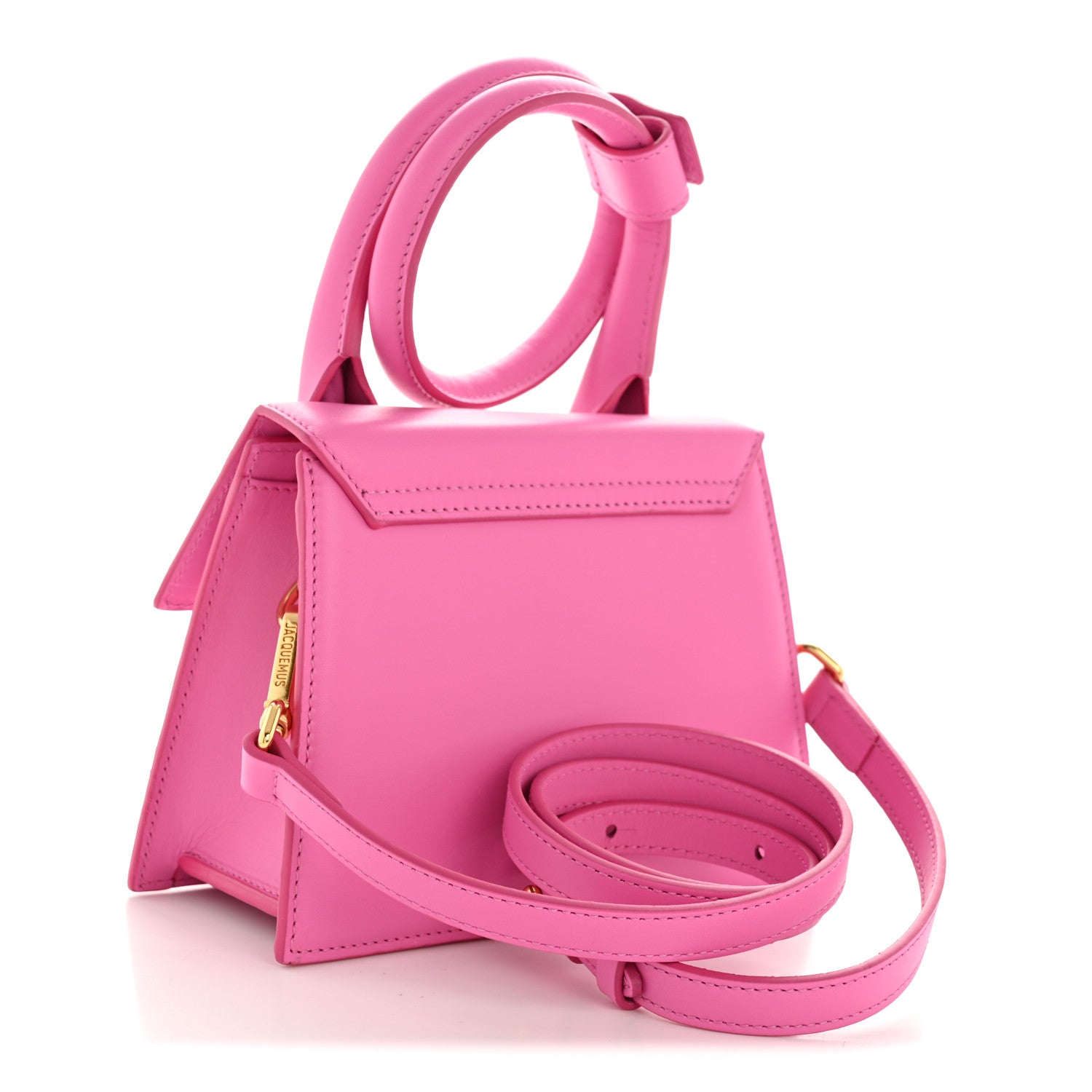 Smooth Calfskin Le Chiquito Noeud Neon Pink