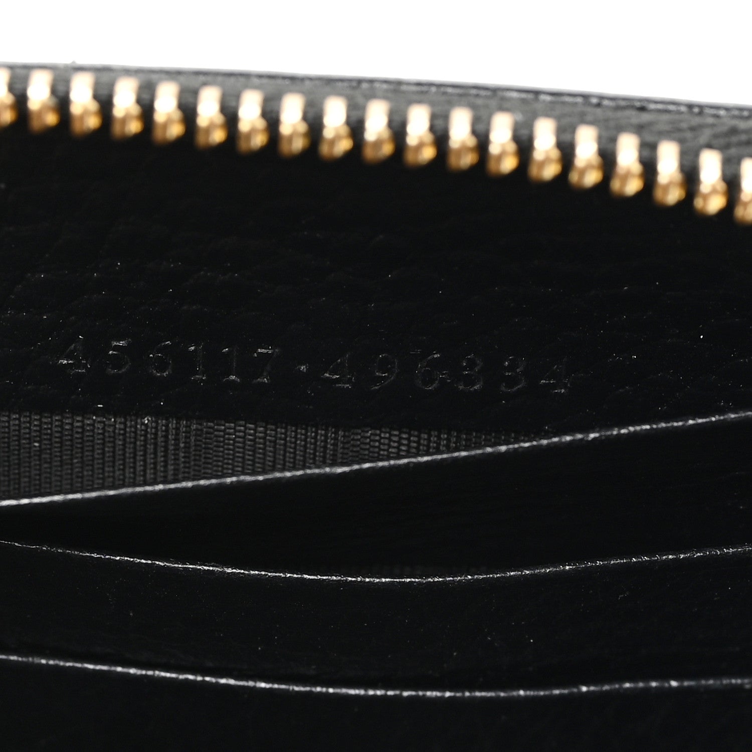 Dollar Calfskin GG Marmont Zip Around Wallet Black