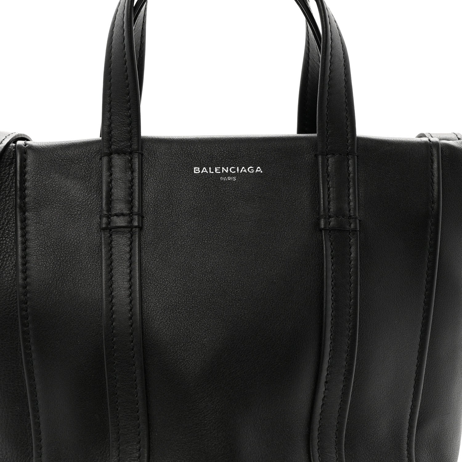 Calfskin XS Laundry Cabas Tote Black