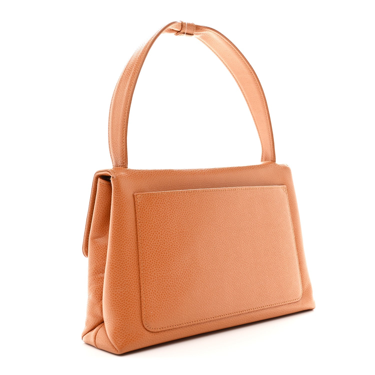Caviar Top Handle Kelly Flap Brown