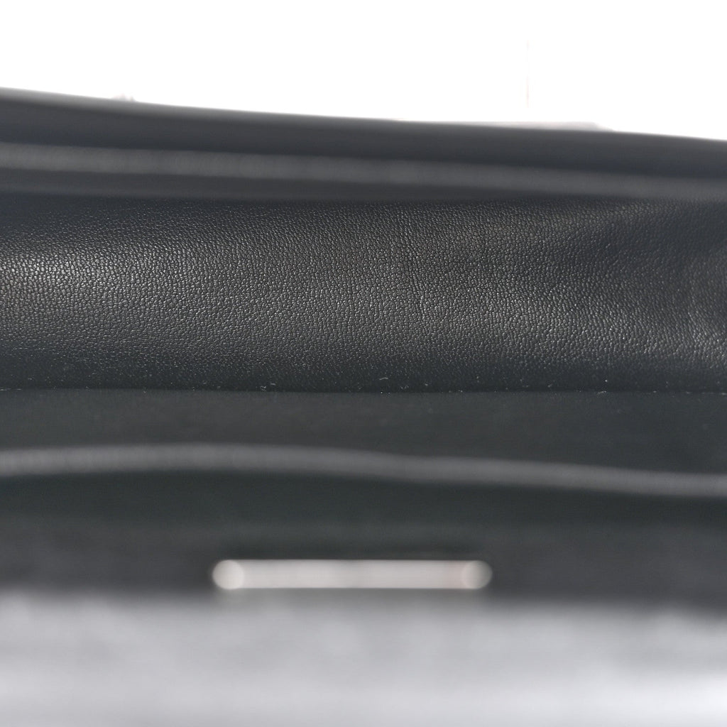 Metallic Vitello Saffiano Cahier Bag Ibisco Black