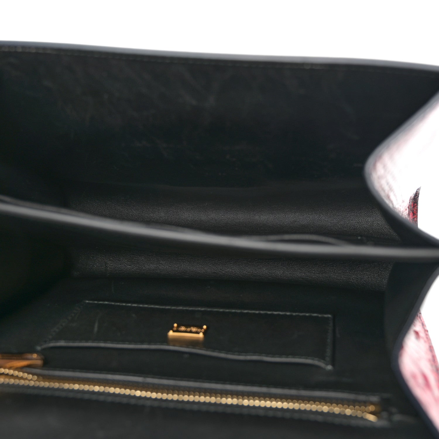 Calfskin Snakeskin Lucia Shoulder Bag Blue Red