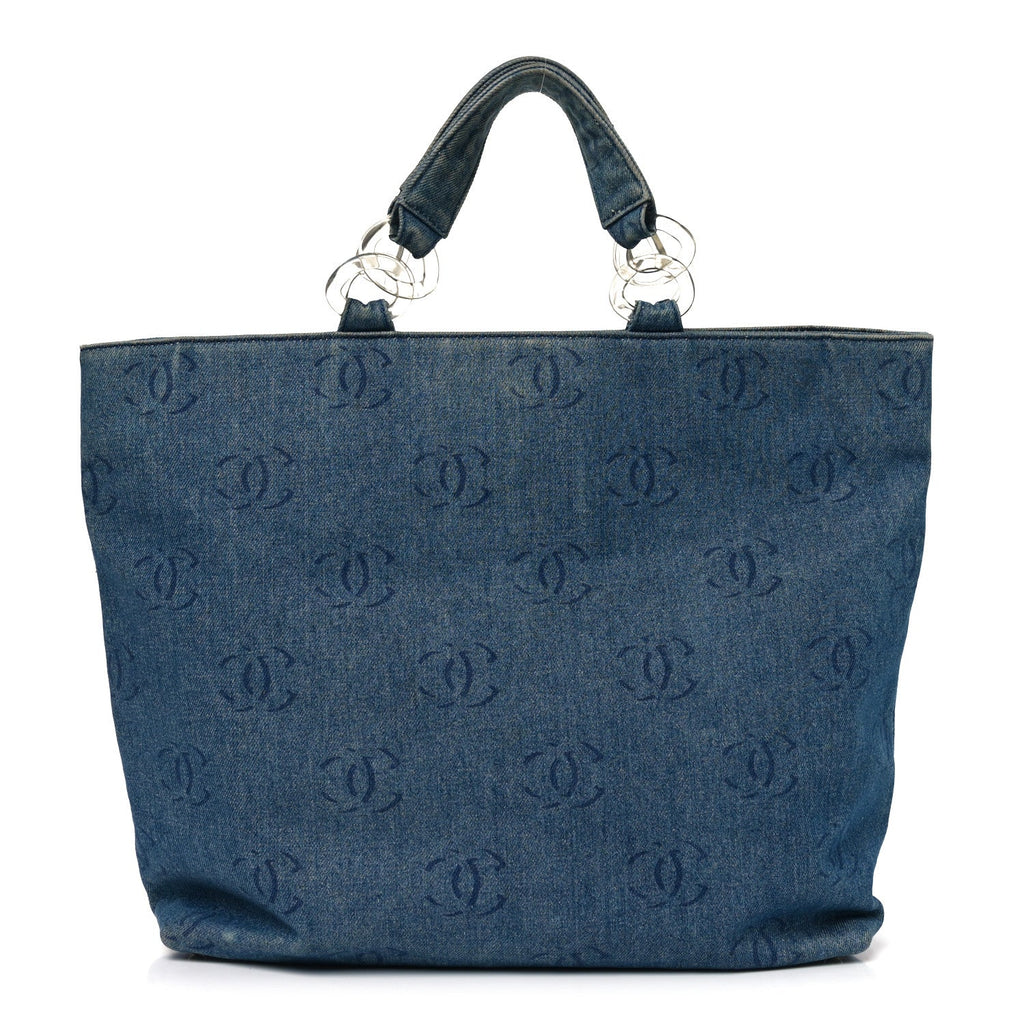 Denim Large CC Tote Dark Navy Blue