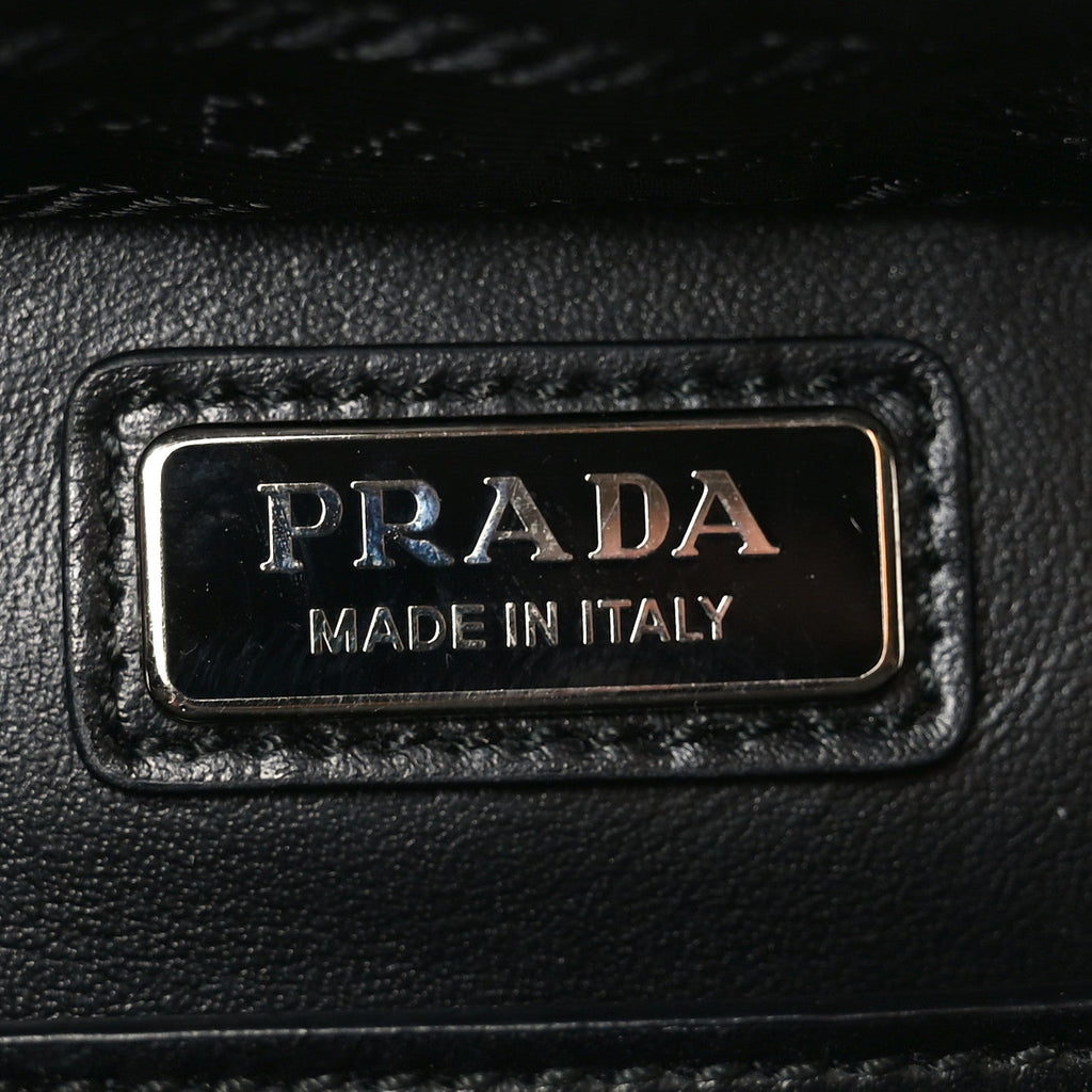 Saffiano Travel Medium Brique Crossbody Bag Black