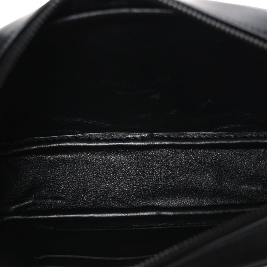 Calfskin Matelasse Monochrome Monogram Mini Lou Camera Bag Black