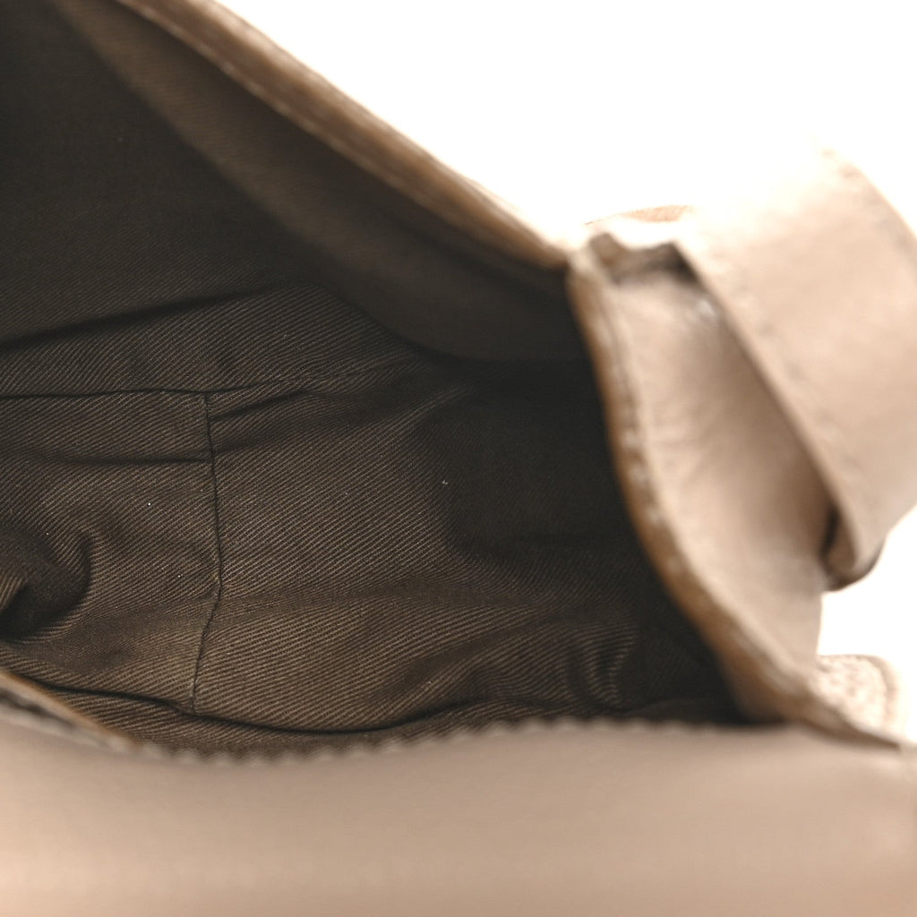 Grained Calfskin Mini Marcie Saddle Bag Blush Nude