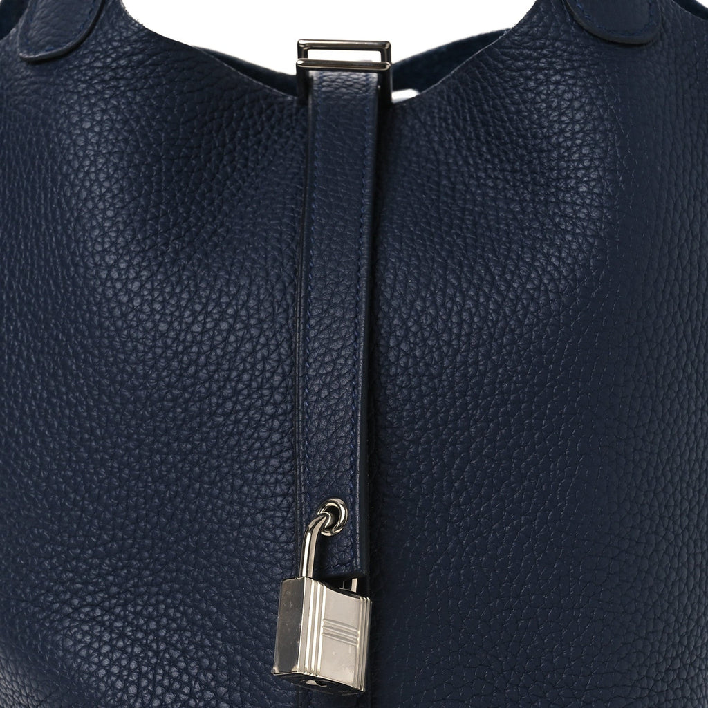 Taurillon Clemence Picotin Lock 18 PM Bleu Nuit